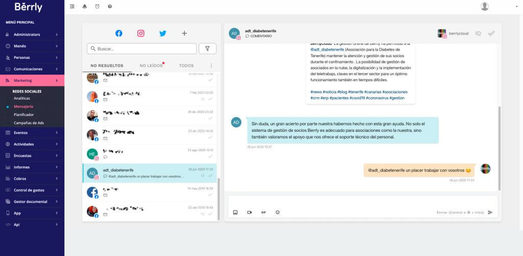 Berrly x Metricool: Mensajería para Redes Sociales