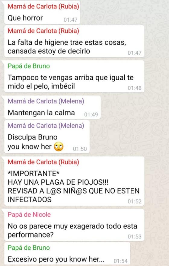 Típic exemple de grup desordenat de WhatsApp de familiars d'alumnes AFAs i AMPAs